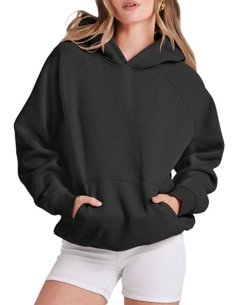 Women Hoodies Fleece Oversized Sweatshirt Drop Shoulder Long Sleeve Athletic Workout Pullover Y2K Clothes
