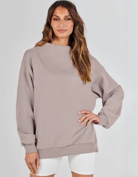 Womens Oversized Sweatshirts Turtleneck Pullover Long Sleeve Hoodies Tops Fall Outfits 2023 Clothes
